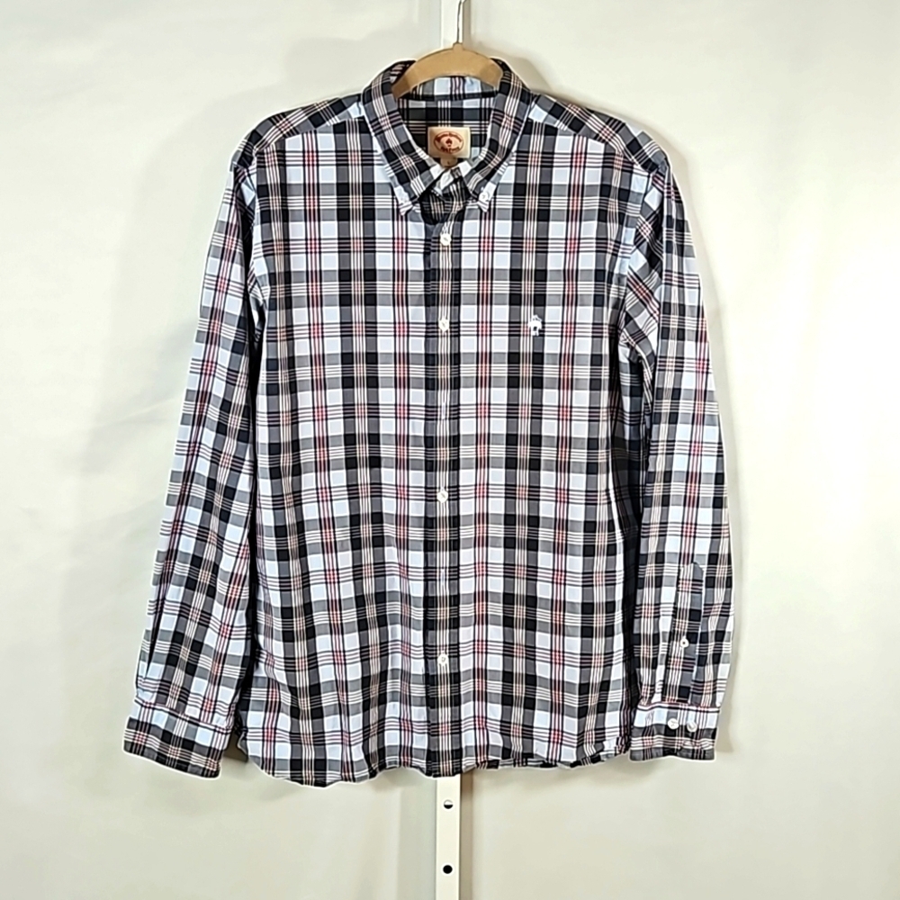 Brooks Brothers Red Fleece Striped Shirt Size Large